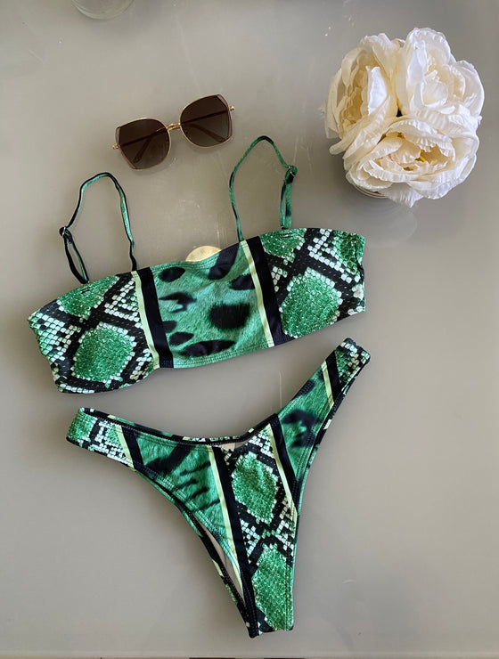 Sahara Green Bikini freeshipping - Luxy Loop Boutique